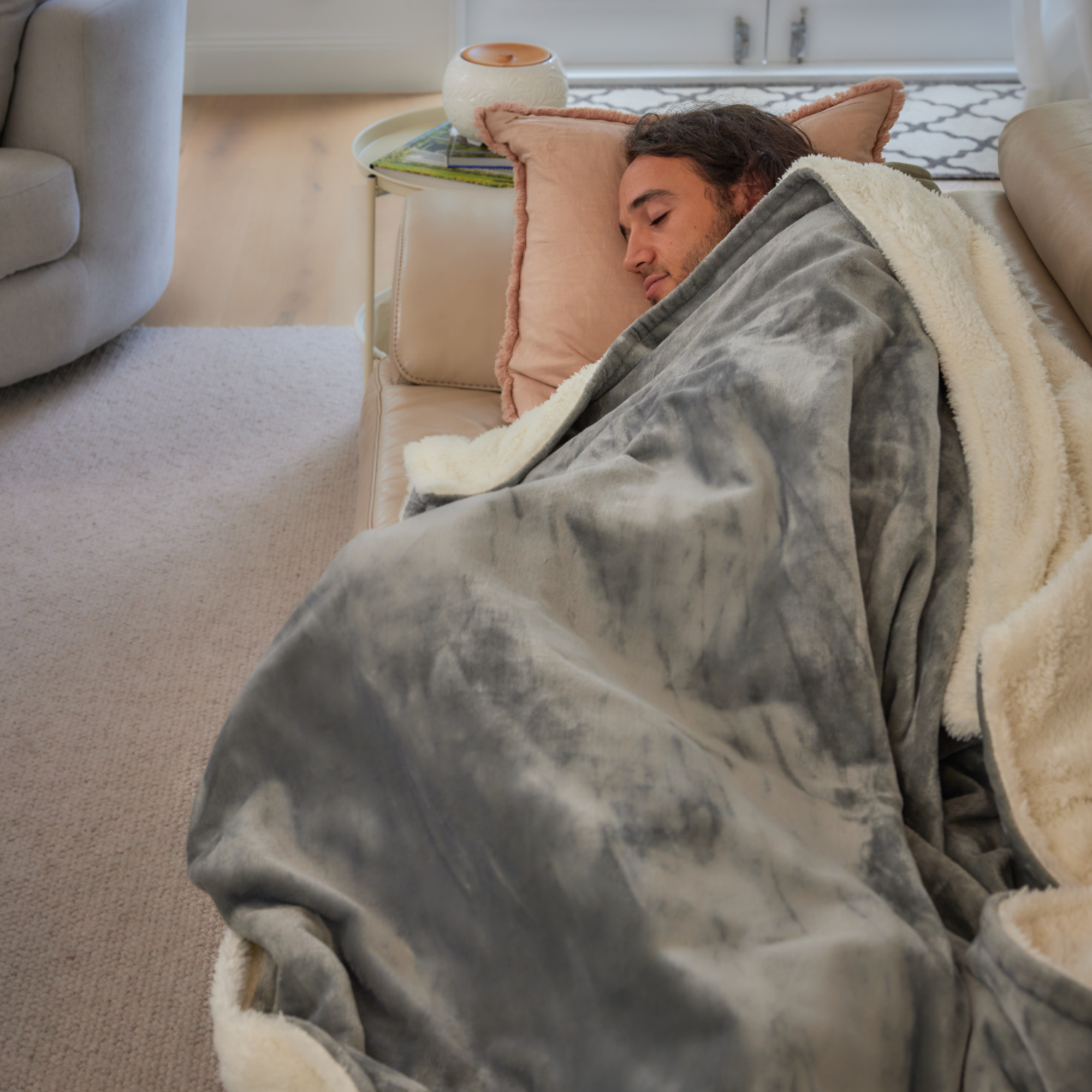 Heated Throw Blanket - Grey