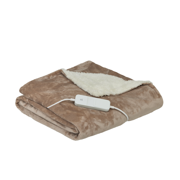Heated Throw Blanket Cream Homedics