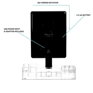 Radiance LED Beauty Mirror with Organiser-Homedics